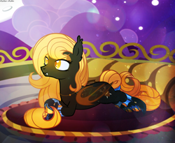 Size: 4012x3292 | Tagged: safe, artist:asika-aida, oc, oc only, oc:regina liliac, bat pony, pony, absurd resolution, balcony, bracelet, cloud, commission, crossed hooves, cushion, cute, full moon, jewelry, moon, necklace, night, night sky, pillow, slit eyes, smiling, solo, stars, unshorn fetlocks