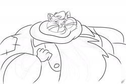 Size: 1280x856 | Tagged: safe, artist:joe-anthro, capper dapperpaws, my little pony: the movie, bhm, fat, morbidly obese, obese, rolls of fat