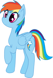 Size: 1683x2456 | Tagged: safe, artist:starstridepony, rainbow dash, pegasus, pony, cute, raised hoof, simple background, solo, transparent background