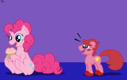 Size: 1076x682 | Tagged: safe, artist:ravenpuff, derpibooru import, pinkie pie, earth pony, pony, colt, female, kirby, kirby (character), male, mare, ponified