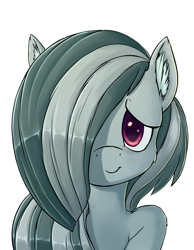 Size: 1400x1800 | Tagged: safe, artist:vistamage, marble pie, earth pony, pony, female, mare, simple background, smiling, solo, white background