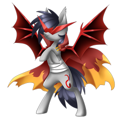 Size: 3900x3900 | Tagged: safe, artist:scarlet-spectrum, oc, oc only, oc:scarlet spectrum, bat pony, pony, bandage, kamina sunglasses, simple background, solo, transparent background