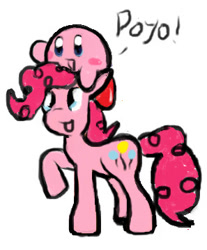 Size: 297x359 | Tagged: safe, artist:flygontamer493, derpibooru import, pinkie pie, earth pony, pony, crossover, kirby, kirby (character), kirby pie