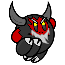 Size: 1920x1920 | Tagged: safe, artist:mrflabbergasted, lord tirek, crossover, kirby, kirby (character), kirbyfied, simple background, solo, species swap, transparent background, vector, xk-class end-of-the-world scenario