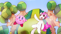 Size: 1400x788 | Tagged: safe, artist:foxinshadow, oc, crossover, kirby, kirby (character), super smash bros.