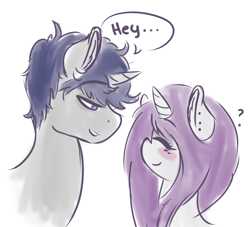 Size: 1280x1161 | Tagged: safe, artist:wickedsilly, oc, oc only, oc:sleepy head, oc:wicked silly, pony, unicorn, couple, cute, female, male, oc x oc, shipping, straight, wickedsleepy