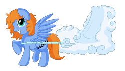 Size: 2519x1416 | Tagged: safe, artist:pridark, oc, oc only, oc:quick trip, pegasus, pony, cloud taxi, cute, female, mare, simple background, smiling, solo, taxi, transparent background