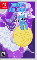 Size: 463x750 | Tagged: safe, starlight glimmer, trixie, pony, unicorn, cape, clothes, female, hat, kirby, kirby air ride, mare, nintendo switch, parody, rocket, toy interpretation, trixie's cape, trixie's hat, trixie's rocket, video game