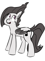 Size: 600x800 | Tagged: safe, artist:david rainbowie, oc, oc only, oc:dead beat, bat, bat pony, pony, female, mare, simple background, solo, transparent background