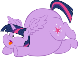 Size: 1786x1309 | Tagged: safe, artist:megarainbowdash2000, twilight sparkle, twilight sparkle (alicorn), chubby cheeks, fat, obese, princess twilard, simple background, transparent background, twilard sparkle