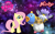 Size: 1440x900 | Tagged: safe, artist:arcgaming91, artist:twls7551, derpibooru import, fluttershy, bird, fish, hamster, owl, pegasus, pony, coo, crossover, kine, kirby, kirby star allies, rick, sunfish