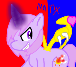 Size: 600x530 | Tagged: safe, artist:xribbon-candyx, pony, kirby, marx, ponified, solo