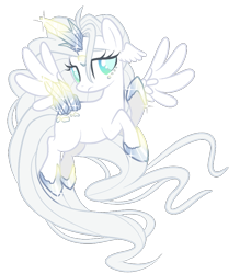 Size: 784x893 | Tagged: safe, artist:peachesandcreamated, original species, crystalline, female, mare, simple background, solo, transparent background