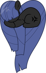 Size: 2437x3802 | Tagged: safe, artist:limedreaming, oc, oc only, oc:neigh sayer, earth pony, pony, female, heart pony, mare, sleeping, solo