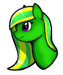 Size: 330x391 | Tagged: safe, artist:eternity9, oc, oc only, oc:emerald beam, pony, bust, female, mare, portrait, solo