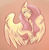 Size: 1280x1293 | Tagged: safe, artist:aude-okami, fluttershy, pegasus, pony, blushing, hoof on chin, looking away, simple background, smiling, solo, spread wings, unshorn fetlocks