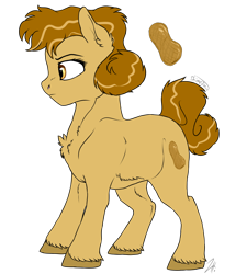 Size: 1800x2000 | Tagged: safe, artist:shimazun, oc, oc only, oc:peanut, earth pony, pony, simple background, solo, transparent background