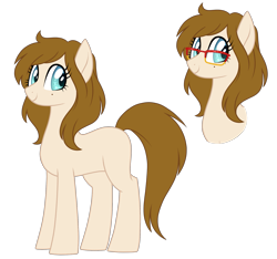 Size: 1845x1730 | Tagged: safe, artist:azure-art-wave, oc, oc only, earth pony, pony, female, glasses, mare, simple background, solo, transparent background