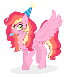 Size: 825x971 | Tagged: safe, artist:unoriginai, oc, oc only, oc:sugar crash, ambiguous gender, intersex, magical lesbian spawn, offspring, parent:pinkie pie, parent:rainbow dash, parents:pinkiedash, solo