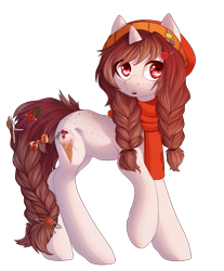 Size: 1509x1823 | Tagged: safe, artist:ponyinsideme, oc, oc only, pony, unicorn, clothes, freckles, scarf, simple background, solo, transparent background