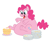 Size: 1200x1007 | Tagged: safe, artist:diablo2000, pinkie pie, earth pony, pony, addiction, cake, cake addict, eating, fat, female, food, happy, immobile, messy eating, morbidly obese, need to go on a diet, need to lose weight, obese, open mouth, overeating, overweight, piggy pie, plate, plates, pudgy pie, that pony sure does love cakes, tongue out, too fat, too fat to move