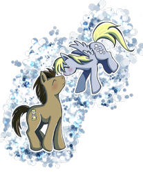 Size: 500x603 | Tagged: safe, artist:butterscotch25, derpy hooves, doctor whooves, pegasus, pony, doctorderpy, female, male, mare, shipping, straight