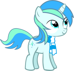 Size: 11423x10901 | Tagged: safe, artist:cyanlightning, oc, oc only, oc:cyan lightning, pony, unicorn, .svg available, absurd resolution, clothes, colt, male, scarf, simple background, solo, transparent background, vector