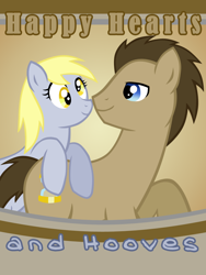 Size: 768x1024 | Tagged: safe, artist:ludiculouspegasus, derpy hooves, doctor whooves, pegasus, pony, doctorderpy, female, hearts and hooves day, male, mare, shipping, straight, valentine