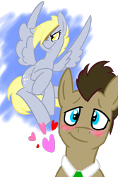 Size: 2000x3000 | Tagged: safe, artist:augustraes, derpy hooves, doctor whooves, pegasus, pony, doctorderpy, female, mare, shipping