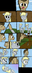 Size: 2000x4500 | Tagged: safe, artist:bestseller-microtech, derpy hooves, doctor whooves, pegasus, pony, clocktower, comic, doctorderpy, eyes on the prize, female, mare, nosebleed, plot, shipping