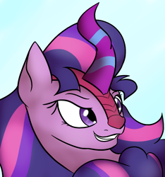 Size: 1051x1123 | Tagged: safe, artist:variant, twilight sparkle, kirin, female, grin, kirin-ified, mare, smiling, solo, species swap