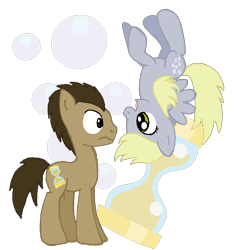 Size: 1145x1218 | Tagged: safe, artist:boulderthedragon, derpy hooves, doctor whooves, pegasus, pony, doctorderpy, female, male, mare, shipping, straight