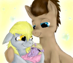 Size: 717x626 | Tagged: safe, artist:saintssister47, derpy hooves, dinky hooves, doctor whooves, pony, baby, baby pony, doctorderpy, equestria's best mother, female, foal, male, shipping, straight