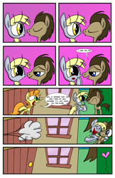 Size: 3300x5097 | Tagged: safe, artist:joeywaggoner, carrot top, derpy hooves, doctor whooves, golden harvest, pegasus, pony, absurd resolution, comic, doctorderpy, female, male, mare, shipping, straight