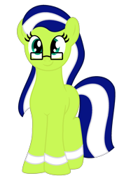 Size: 1344x2008 | Tagged: safe, artist:poshpete117, derpibooru exclusive, oc, oc only, oc:miles bright, earth pony, pony, 2017 community collab, derpibooru community collaboration, female, glasses, looking at you, mare, ms paint, simple background, solo, transparent background