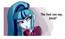 Size: 1752x1061 | Tagged: safe, artist:ponut_joe, sonata dusk, equestria girls, reaction image, solo, vulgar