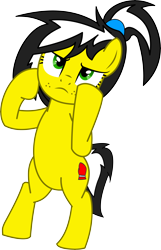 Size: 8995x13975 | Tagged: safe, artist:cyanlightning, oc, oc only, oc:uppercute, pony, .svg available, absurd resolution, bipedal, come at me bro, cutie mark, simple background, solo, transparent background, vector