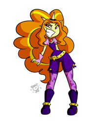 Size: 2000x2400 | Tagged: safe, artist:ponut_joe, adagio dazzle, equestria girls, grin, impossibly thin waist, nail polish, solo