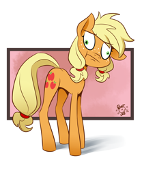 Size: 1280x1536 | Tagged: safe, artist:ponut_joe, applejack, earth pony, pony, where the apple lies, :t, derp, faic, female, freckles, reaction image, silly, silly pony, solo, teenage applejack, who's a silly pony, younger