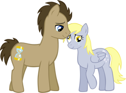 Size: 916x675 | Tagged: safe, artist:ludiculouspegasus, derpy hooves, doctor whooves, pegasus, pony, crying, doctorderpy, female, male, mare, shipping, straight