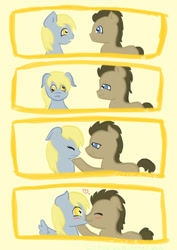 Size: 1024x1448 | Tagged: safe, artist:licore, derpy hooves, doctor whooves, pegasus, pony, doctorderpy, female, male, mare, shipping, straight