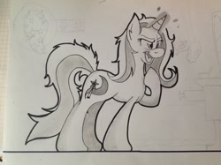 Size: 1280x956 | Tagged: safe, artist:bomberhybrid, trixie, pony, unicorn, female, mare, solo, traditional art