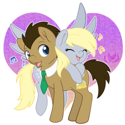 Size: 700x700 | Tagged: safe, artist:raininess, derpy hooves, doctor whooves, pegasus, pony, cute, doctorderpy, female, male, mare, shipping, simple background, straight, transparent background