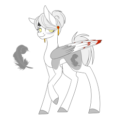 Size: 1024x1080 | Tagged: safe, artist:ohhoneybee, oc, oc only, oc:featherin night, pegasus, pony, female, mare, simple background, solo, transparent background