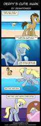 Size: 850x2599 | Tagged: safe, artist:drawponies, derpy hooves, dinky hooves, doctor whooves, pegasus, pony, sea pony, comic, doctorderpy, female, male, mare, shipping, straight, the little mermaid