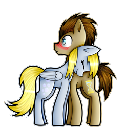 Size: 2500x2500 | Tagged: safe, artist:applejacks2, derpy hooves, doctor whooves, pony, blushing, doctorderpy, eyes closed, male, shipping, simple background, stallion, straight, transparent background