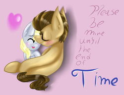 Size: 1300x1000 | Tagged: safe, artist:catavenger, derpy hooves, doctor whooves, pony, blushing, cuddling, cute, doctorderpy, eyes closed, giggling, kissing, male, shipping, snuggling, stallion, straight