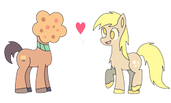 Size: 2000x1200 | Tagged: safe, artist:thepiday, derpibooru exclusive, derpy hooves, doctor whooves, pegasus, pony, doctorderpy, female, food, heart, male, mare, muffin, shipping, simple background, straight, transparent background, wingless