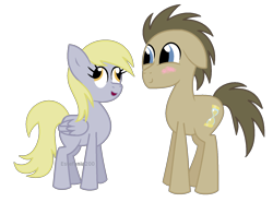 Size: 1580x1172 | Tagged: safe, artist:estefania200, derpy hooves, doctor whooves, pegasus, pony, doctorderpy, female, male, mare, shipping, simple background, straight, transparent background, vector