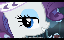 Size: 1024x640 | Tagged: safe, derpibooru import, screencap, princess platinum, rarity, pony, unicorn, hearth's warming eve (episode), hearth's warming eve, youtube caption